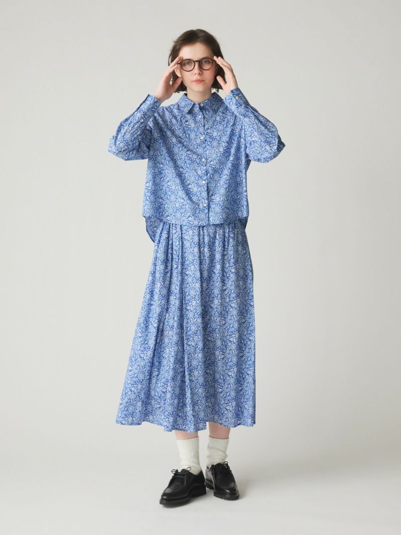 midiumi ミディウミ　リバティーブラウス　マリア柄 MidiUmi リバティプリントシャツ｜ MARcourt ONLINE STORE