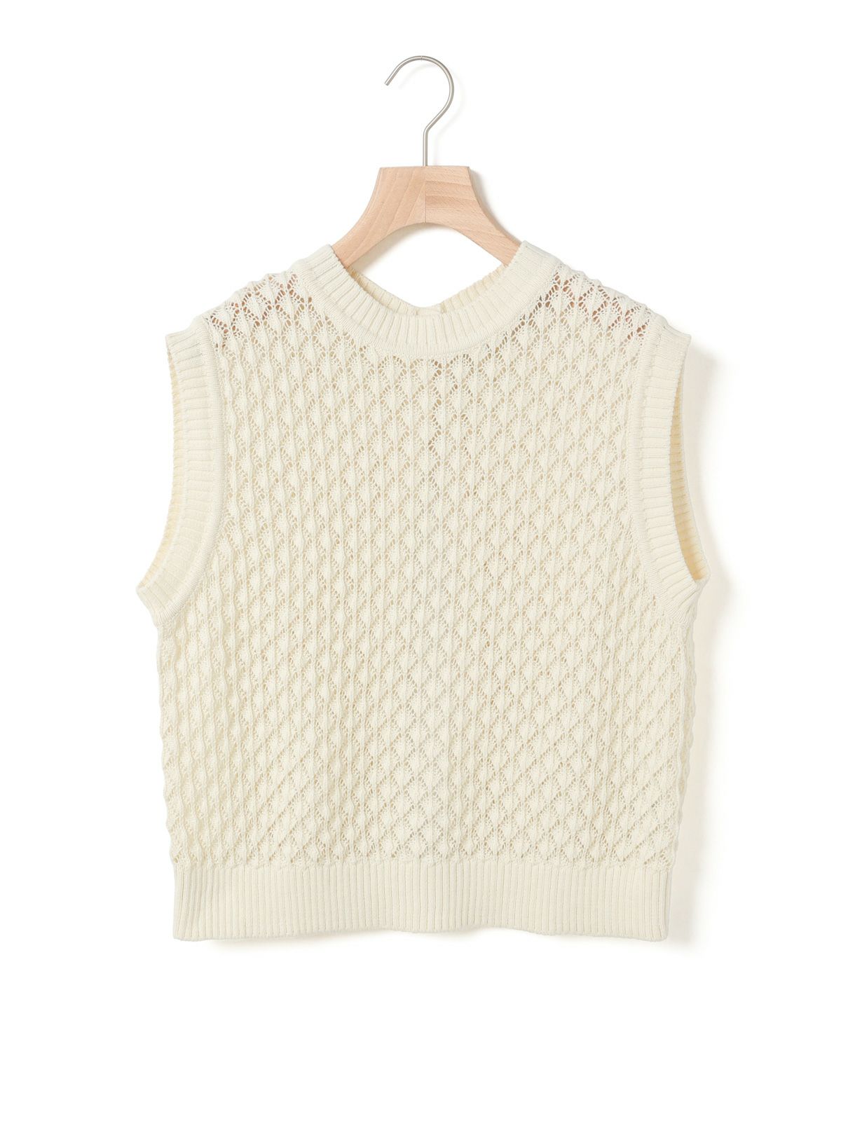 MidiUmi メッシュニットベスト コーディネート1