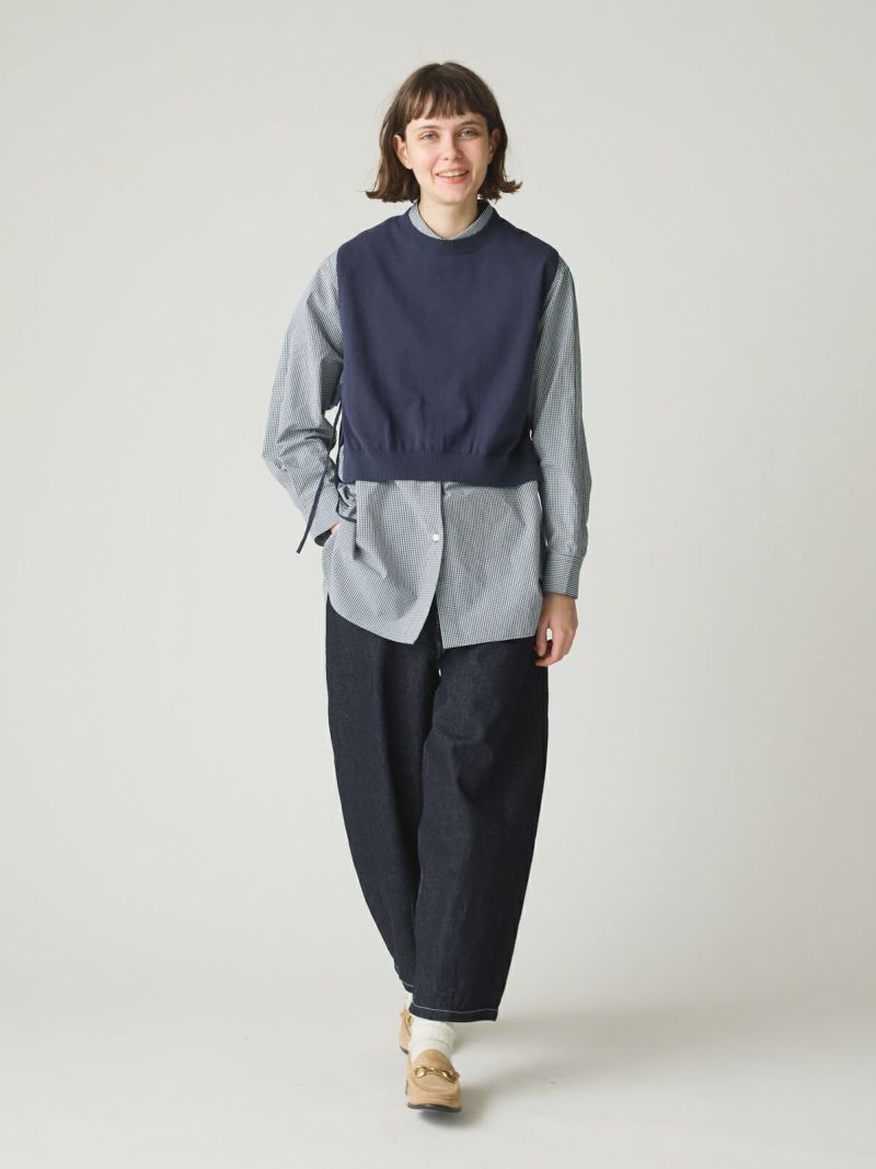 ミディウミ　ロングシャツ生成り MidiUmi パターンワイドロングシャツ｜ MARcourt ONLINE STORE