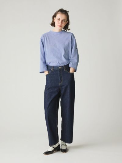 MidiUmi ハイウエストワイドストレートデニム