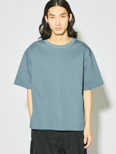 MIDIUMISOLID Men’s ハーフスリーブベーシックプルオーバー