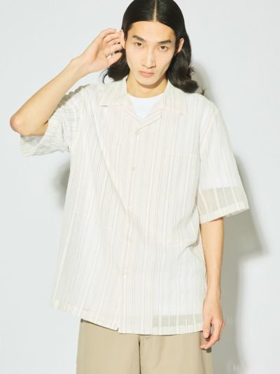 MIDIUMISOLID Men’s シアーストライプシャツ