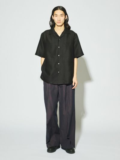MIDIUMISOLID Men’s コットンリネンワイドパンツ