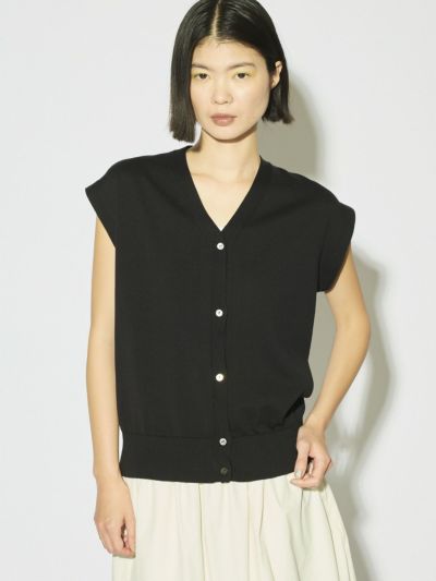MIDIUMISOLID for Ladies ノースリーブVネックカーディガン