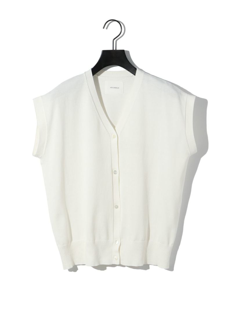 MIDIUMISOLID for Ladies ノースリーブVネックカーディガン