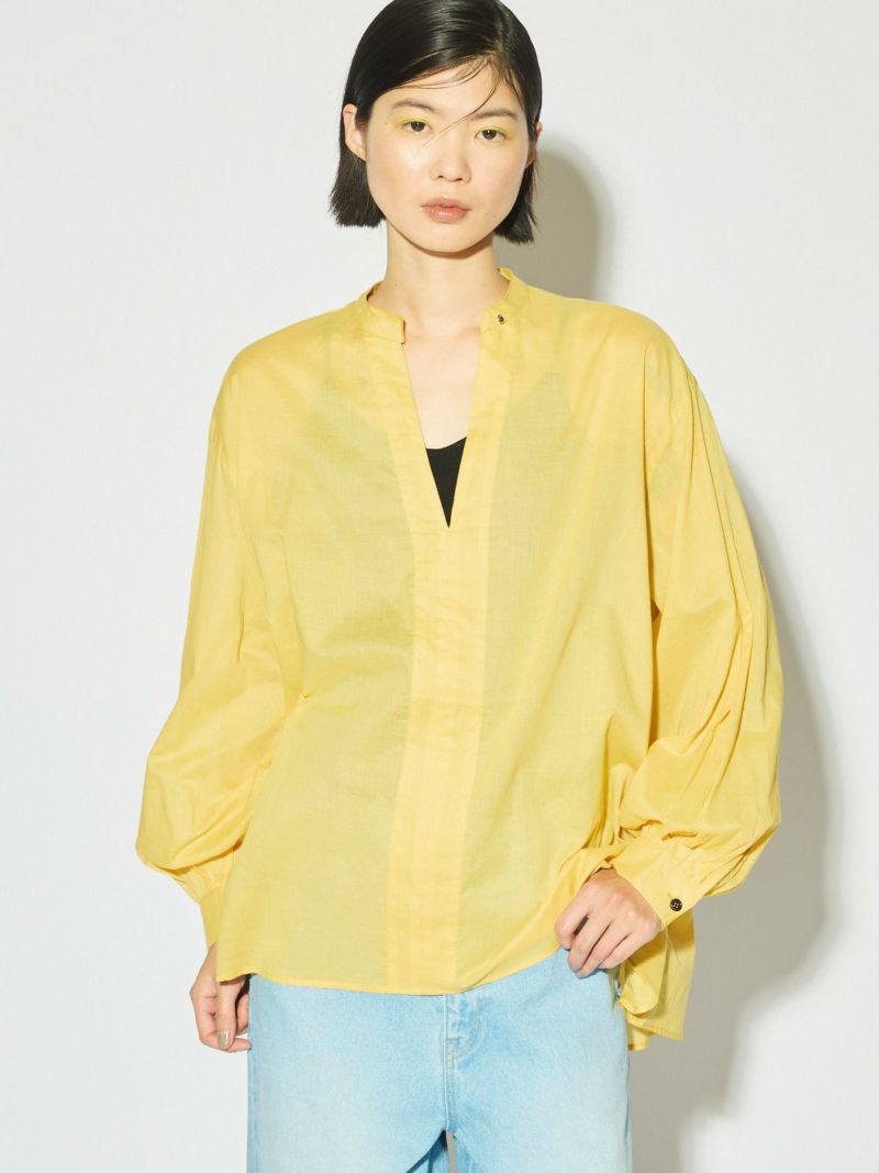 MIDIUMISOLID for Ladies スタンドカラースキッパーシャツ MIDIUMISOLID for Ladies スタンドカラースキッパーシャツ