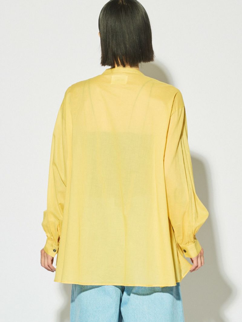 MIDIUMISOLID for Ladies スタンドカラースキッパーシャツ