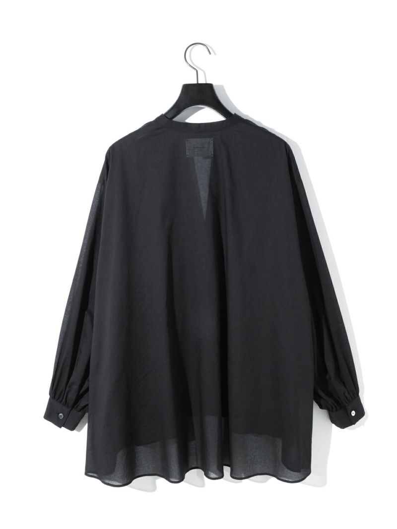 MIDIUMISOLID for Ladies スタンドカラースキッパーシャツ