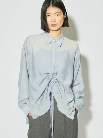 MIDIUMISOLID for Ladies ドローストリングシャツ