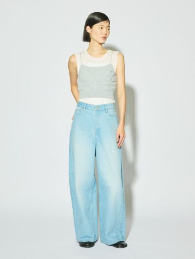 MIDIUMISOLID for Ladies バレルレッグワイドデニム