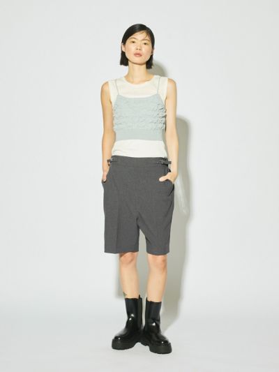 MIDIUMISOLID for Ladies センタープレスショートパンツ