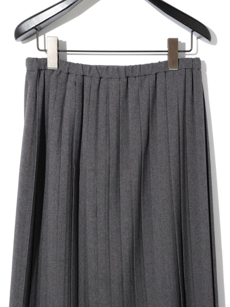 MIDIUMISOLID for Ladies アシンメトリーヘムラッププリーツ