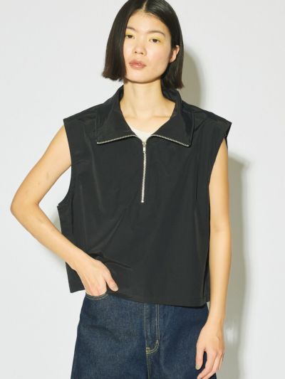 MIDIUMISOLID for Ladies ハイネックジップベスト
