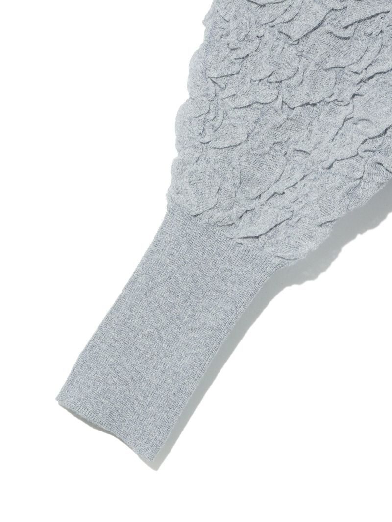MIDIUMISOLID for Ladies パフスリーブジャカードプルオーバー