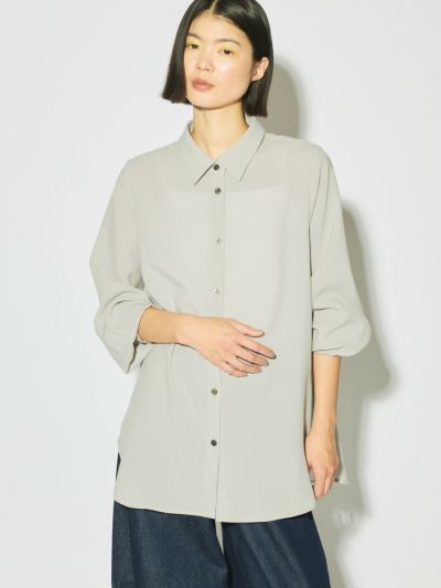 MIDIUMISOLID for Ladies ベーシックロングシャツ