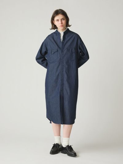 MidiUmi デニムシャツワンピース