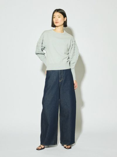 MIDIUMISOLID for Ladies バレルレッグワイドデニム