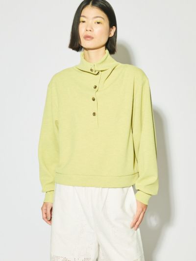 MIDIUMISOLID for Ladies ハイネックショートプルオーバー