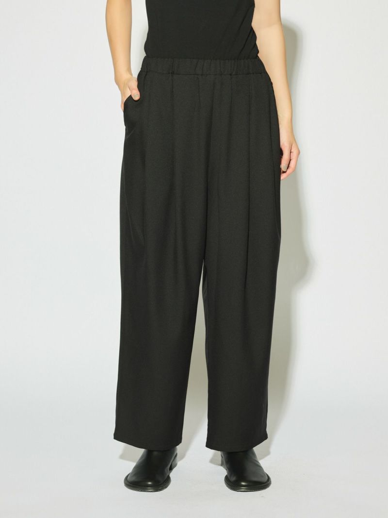 MIDIUMISOLID for Ladies タックワイドイージーパンツ