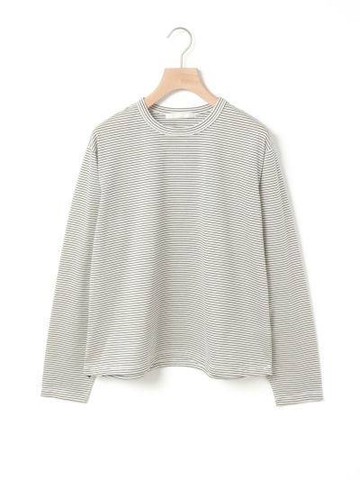MARMARMAR ドローストリングヘムロングスリーブT(ボーダー)