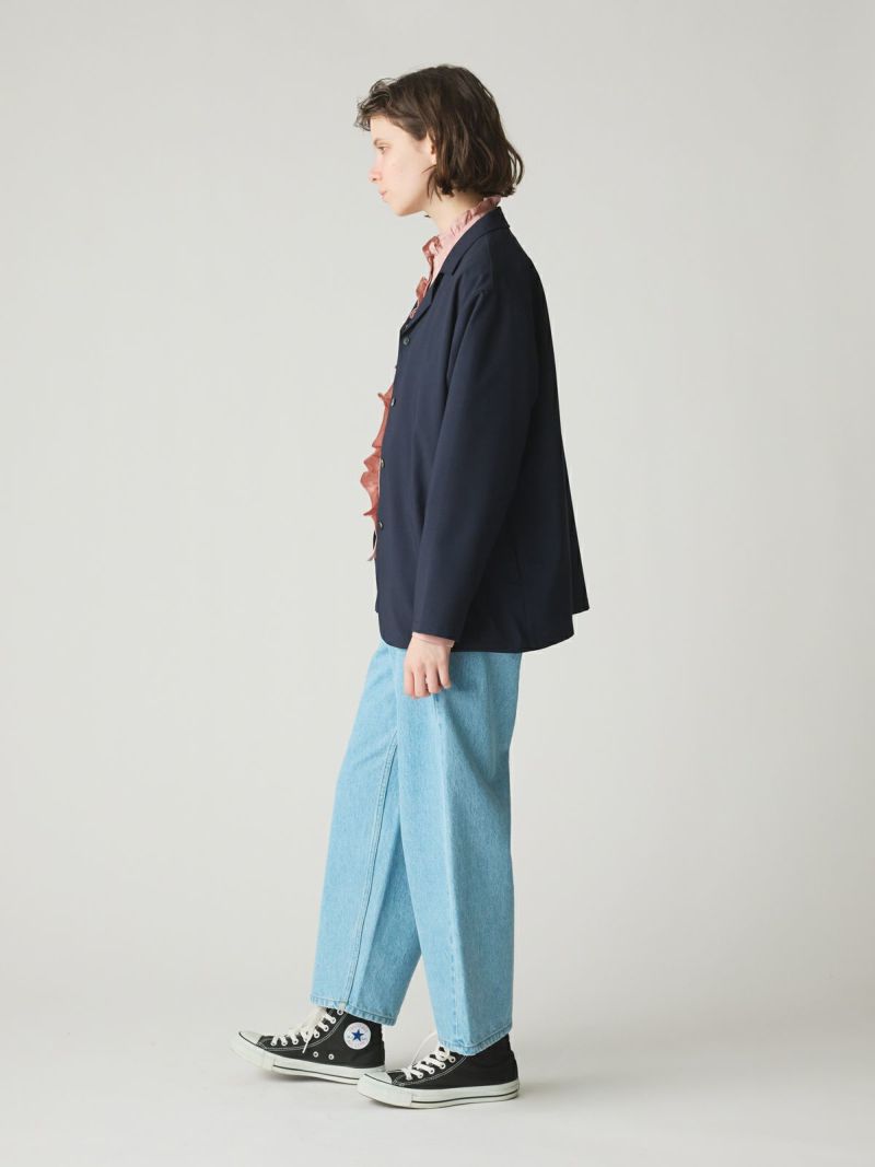 MidiUmi ミディウミ　シャツジャケット　シャンブレー　コットン　ショート丈 MidiUmi｜chambray shirt jacket - MidiUmi(ミディウミ