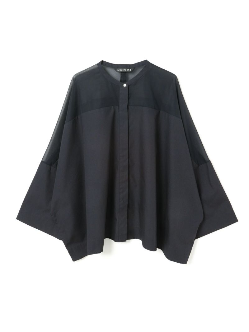 mizuiro ind スタンドカラーシアーシャツ｜ MARcourt ONLINE