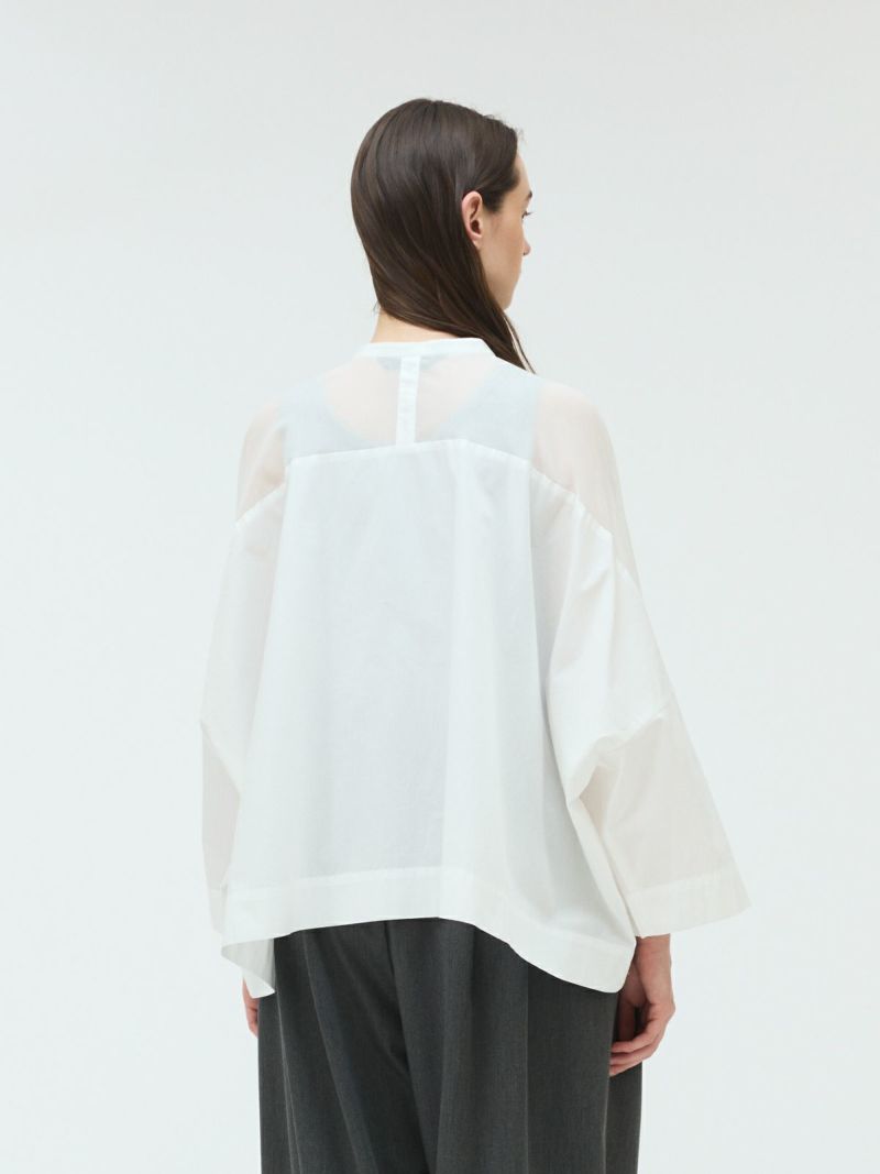 mizuiro ind スタンドカラーシアーシャツ｜ MARcourt ONLINE