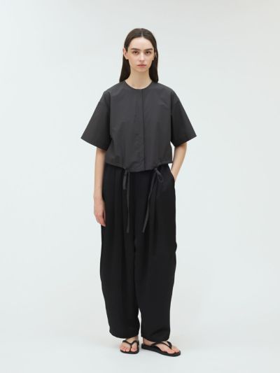 mizuiro ind サテンワイドカーゴパンツ