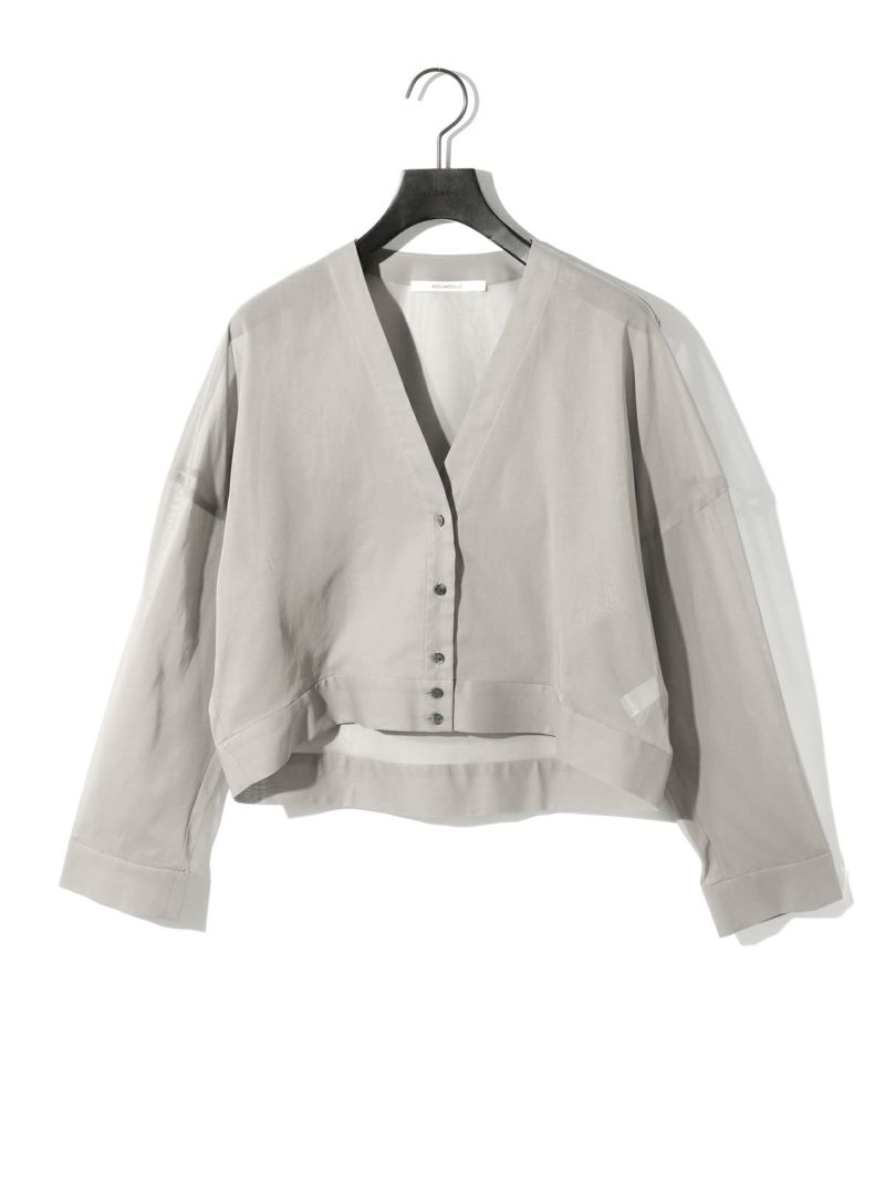 MIDIUMISOLID for Ladies コンパクトシアーカーディガン