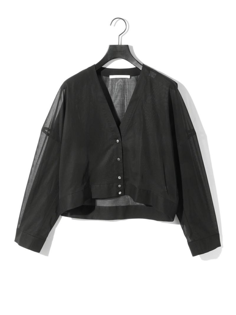 MIDIUMISOLID for Ladies シアーボイルVネックカーディガン