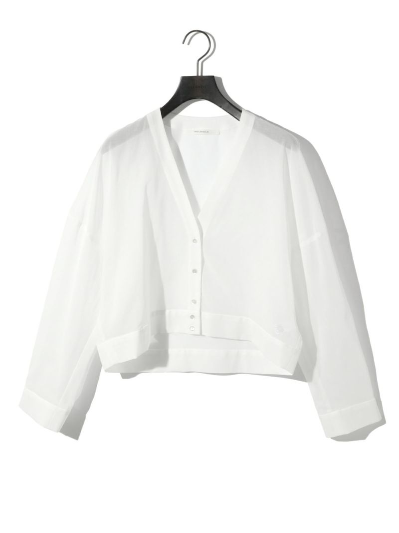 MIDIUMISOLID for Ladies シアーボイルVネックカーディガン