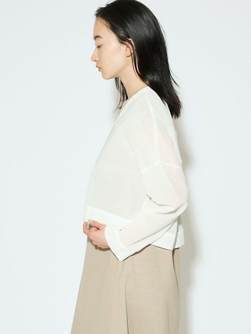 MIDIUMISOLID カーディガン for Ladies シアーVネック