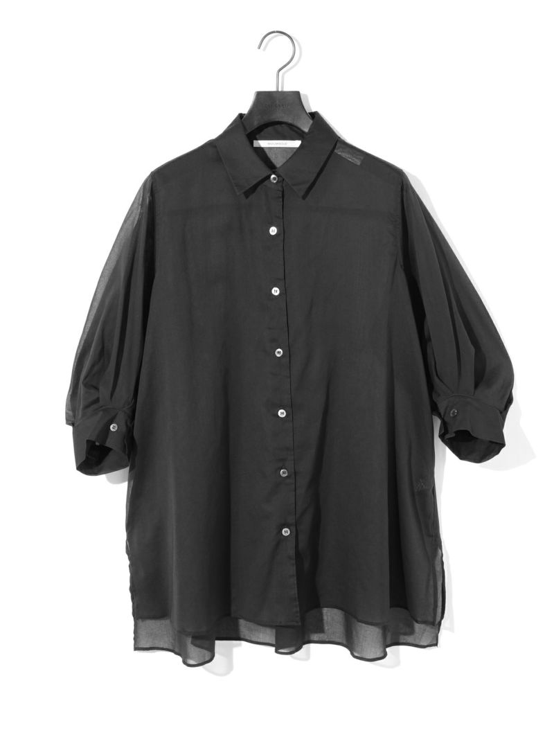 MIDIUMISOLID for Ladies シアースリットスリーブチュニック