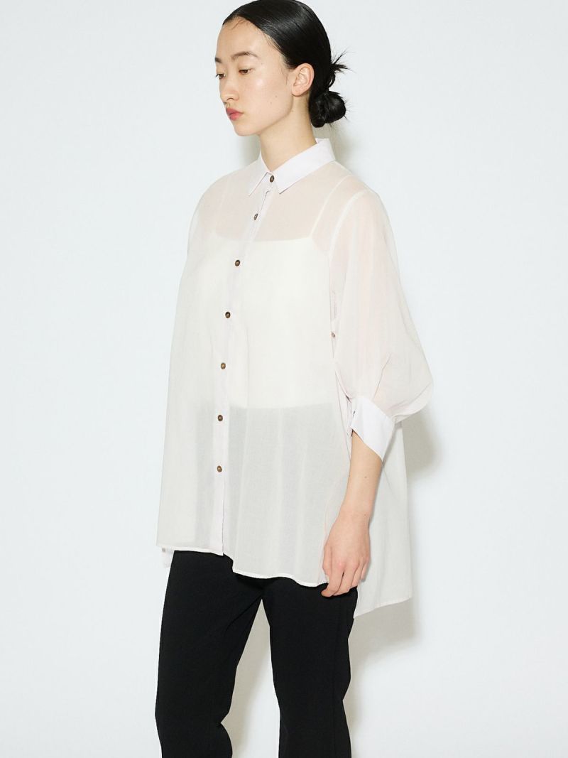 MIDIUMISOLID for Ladies シアースリットスリーブチュニック