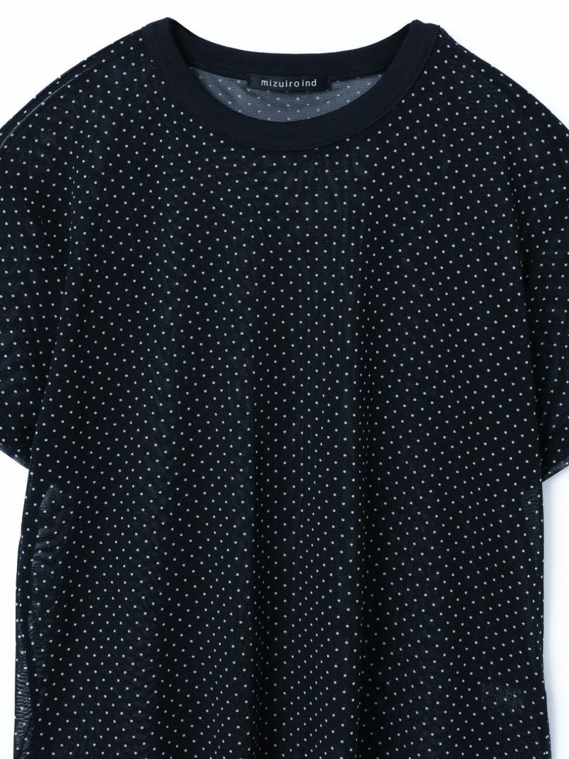 mizuiro ind メッシュドットクルーネックT｜ MARcourt ONLINE