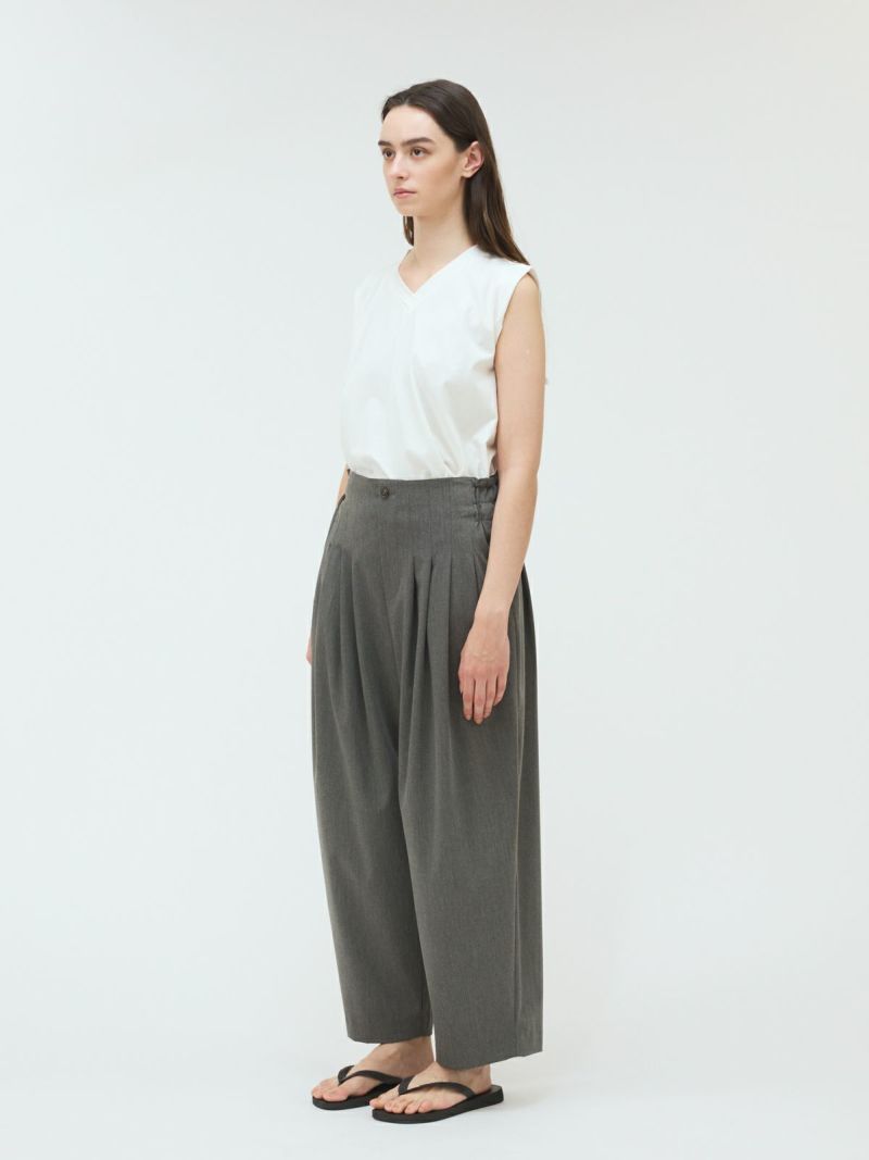 mizuiro ind ハイウエストタックパンツ｜ MARcourt ONLINE STORE
