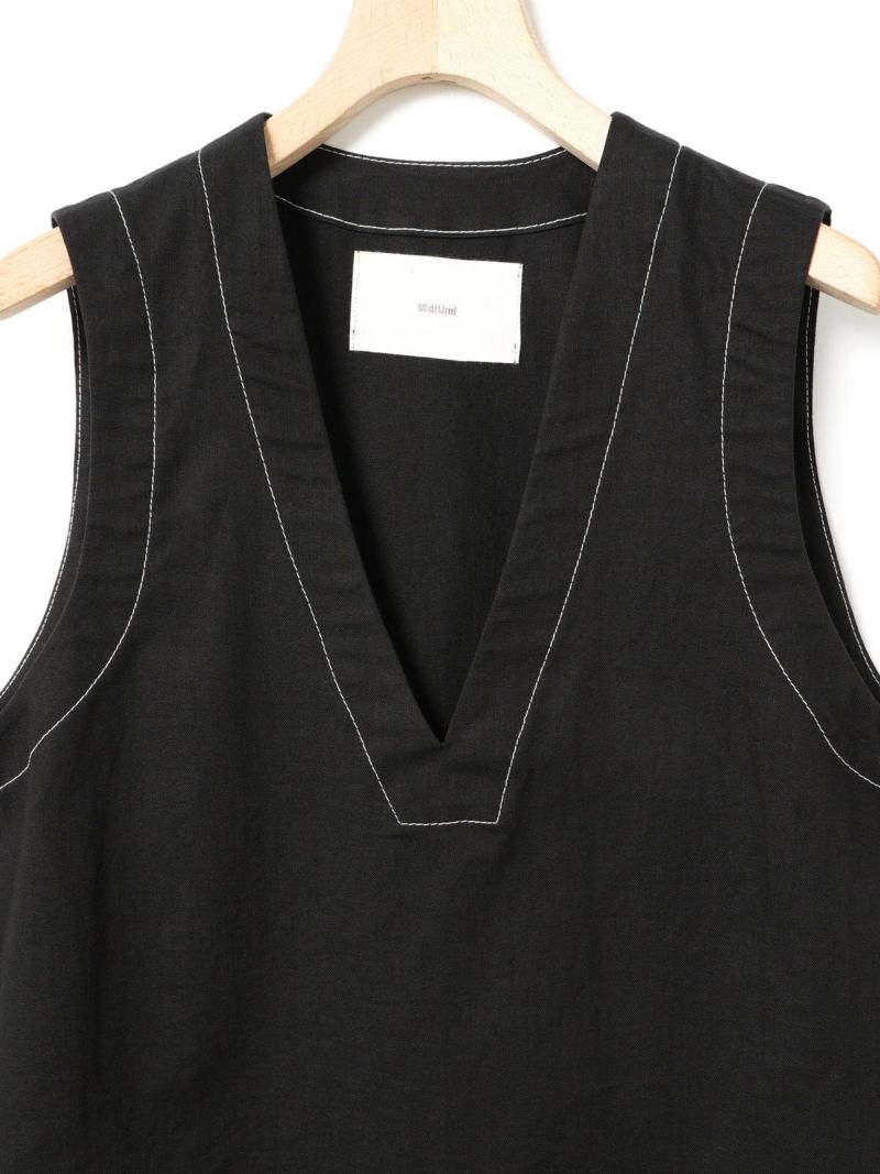 新作人気 MidiUmi STORE ONLINE MARcourt コットンリネンVネックベスト｜ トップス