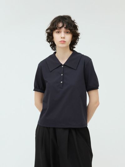 mizuiro ind ワイドカラーポロシャツ