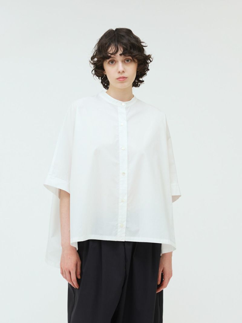 stand collar wide shirt