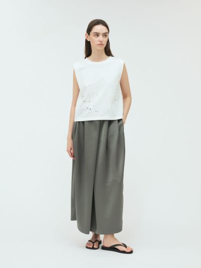 mizuiro ind フロントタックロングスカート