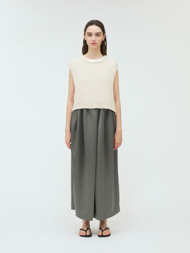 mizuiro ind フロントタックロングスカート｜ MARcourt ONLINE