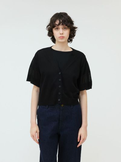 mizuiro ind Vネックショートカーディガン