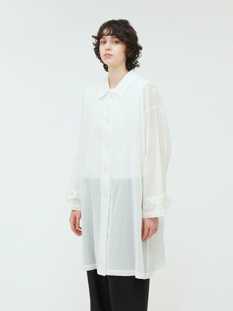 mizuiro ind｜シアーパターン ニッティング　ロングTシャツ mizuiro ind シアーステンカラーロングシャツ｜ MARcourt ONLINE