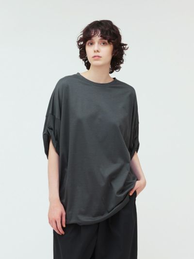 mizuiro ind ロールアップスリーブワイドT