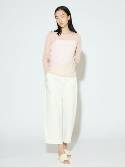 MIDIUMISOLID for Ladies クロップドワイドパンツ