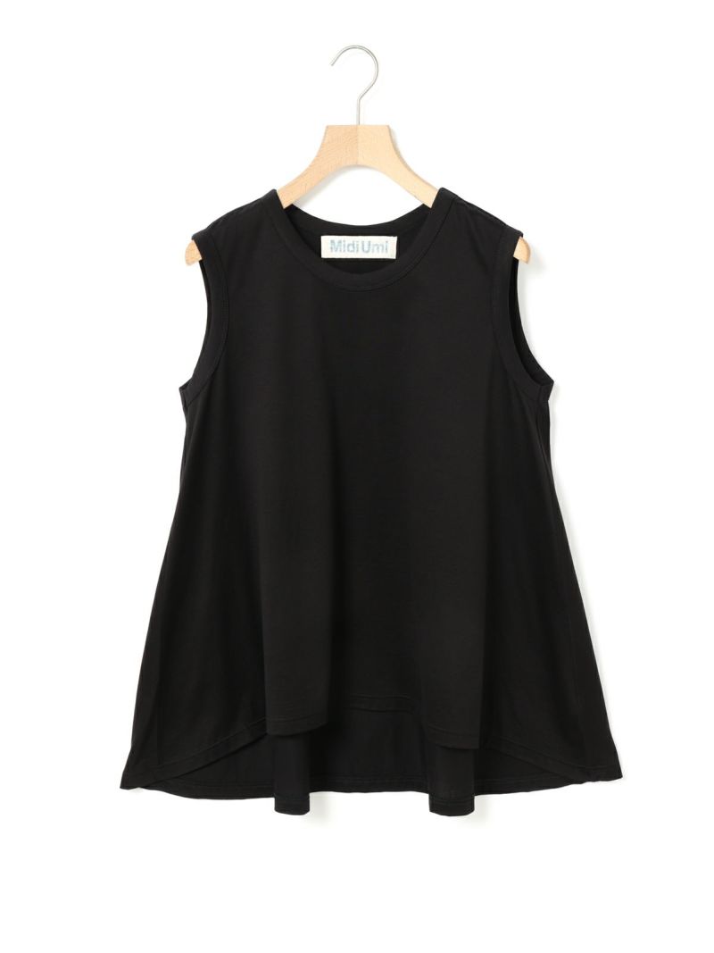 MidiUmi｜【30%OFF】crew neck n/s flare tank top クルーネック