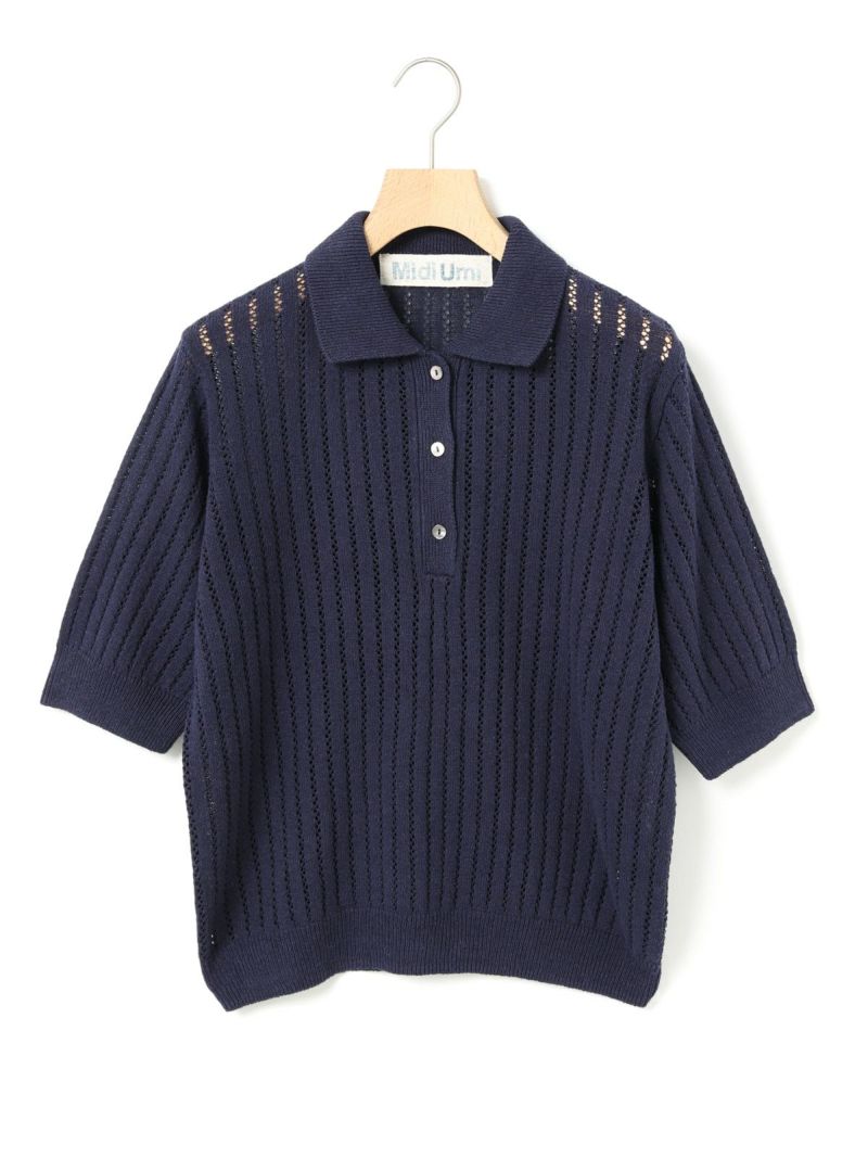 MidiUmi 模様編みニットポロ｜ MARcourt ONLINE STORE