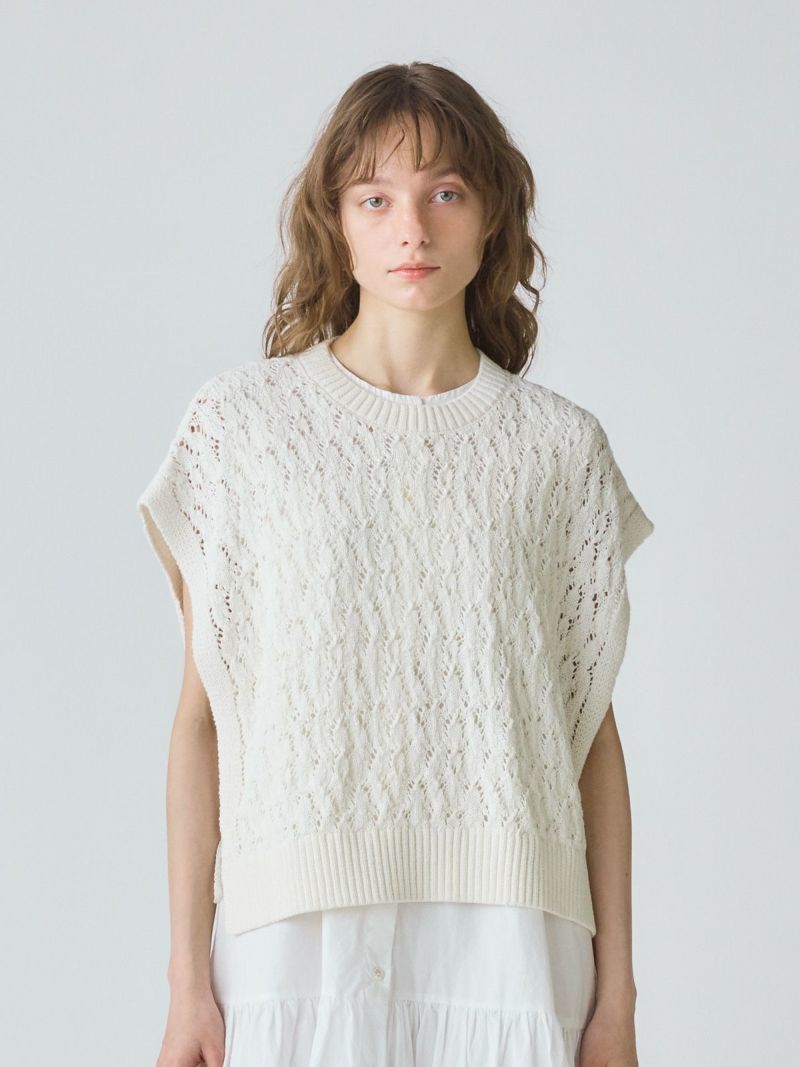 tapeyarn side ribbon vest