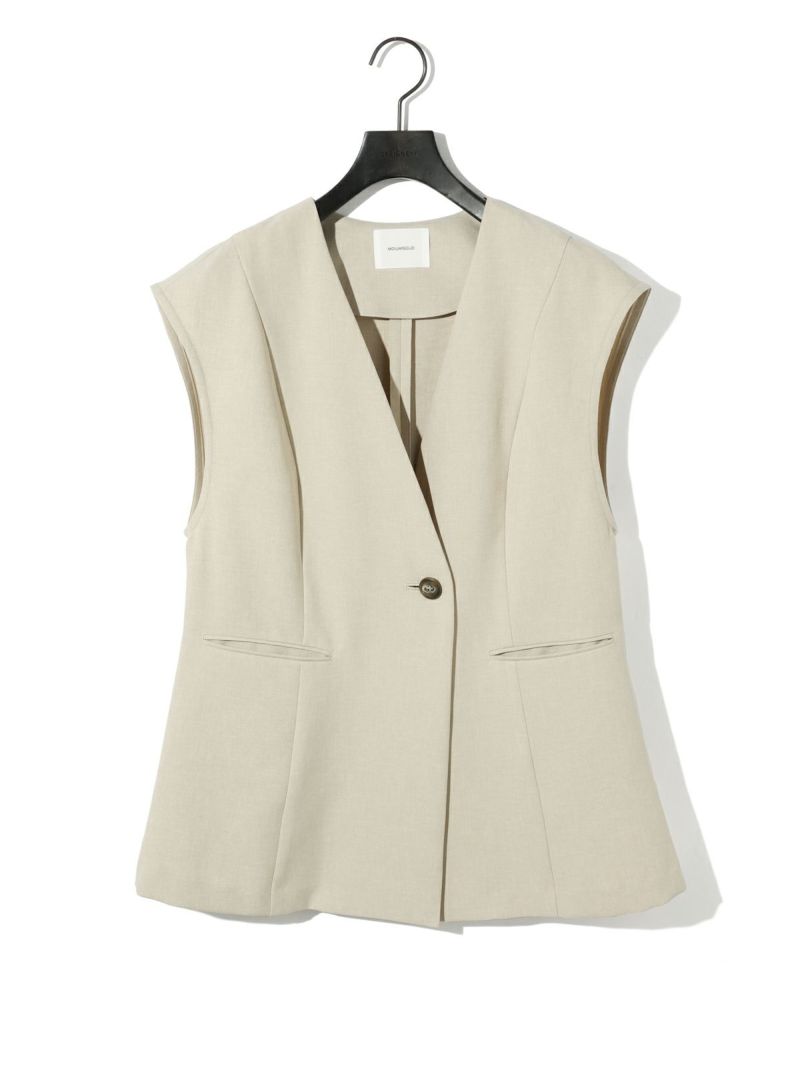 福袋 公式 MIDIUMISOLID for ONLINE MARcourt ノーカラーベスト｜ Ladies トップス