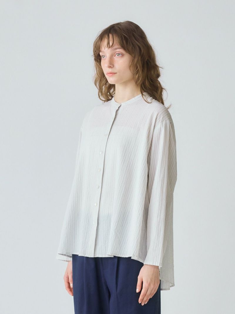 【★超目玉】 MidiUmi シアーストライプバックギャザーシャツ｜ MARcourt トップス